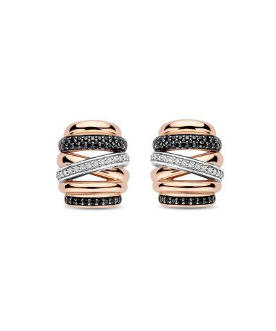 Alternative view of Ti Sento Honeycomb Crossover Earrings