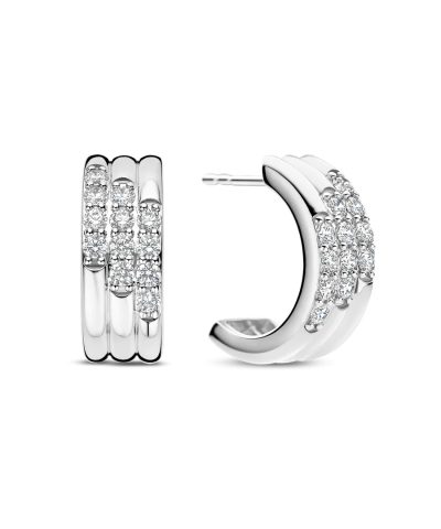 Ti Sento Stardust Zirconia Layered Earrings