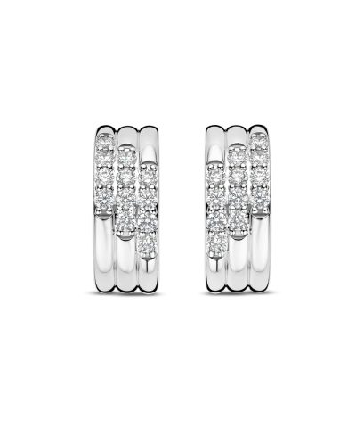 Alternative view of Ti Sento Stardust Zirconia Layered Earrings