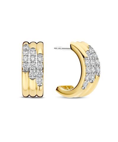 Ti Sento Stardust Zirconia Layered Earrings
