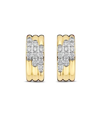Alternative view of Ti Sento Stardust Zirconia Layered Earrings