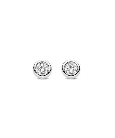 Alternative view of Ti Sento Classic Round Zirconia Earstuds