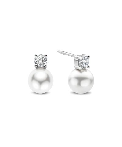 Ti Sento Zirconia Pearl Earrings