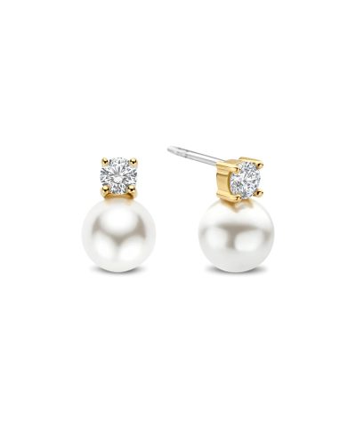 Ti Sento Zirconia Pearl Earrings