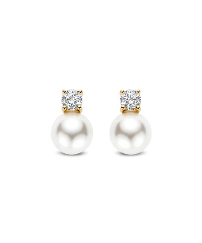 Alternative view of Ti Sento Zirconia Pearl Earrings