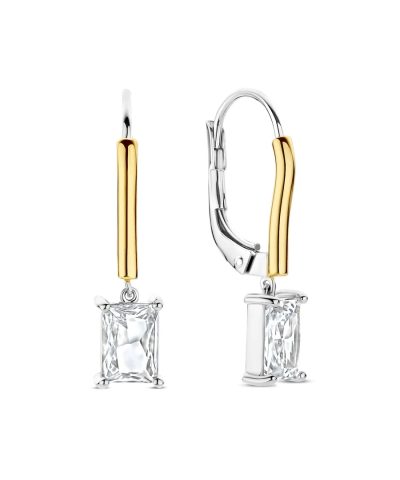 Ti Sento Rectangular Zirconia Hoops