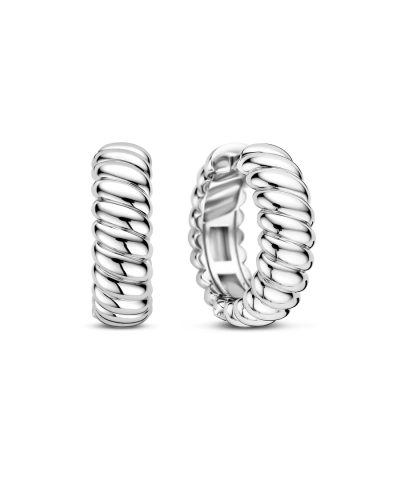 Ti Sento Vintage Ribbed Hoops