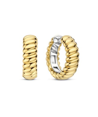 Ti Sento Vintage Ribbed Hoops