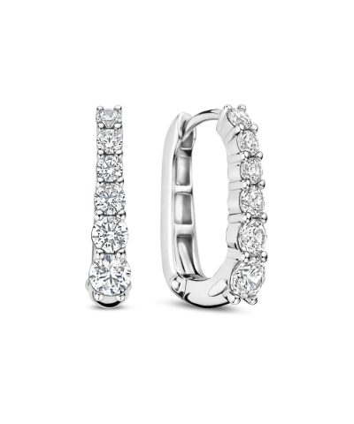 Ti Sento Oval Zirconia Hoops