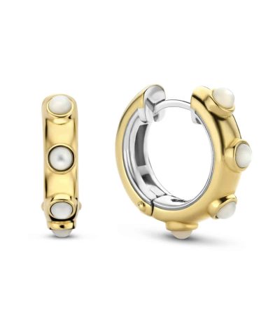 Ti Sento - Milano gold-plated silver hoops 7873MW