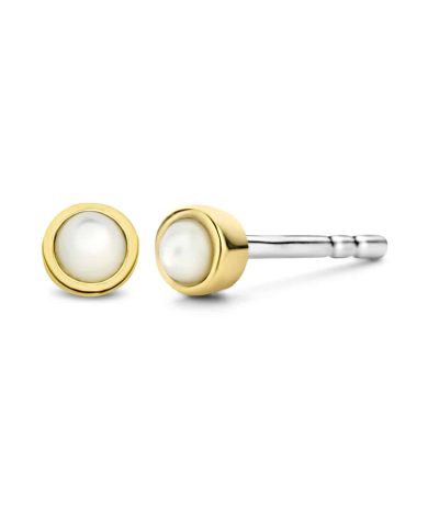 Ti Sento - Milano gold-plated silver mother of pearl studs 7874MW