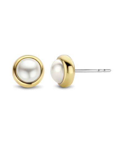 Ti Sento - Milano gold-plated silver pearl studs 7875YP
