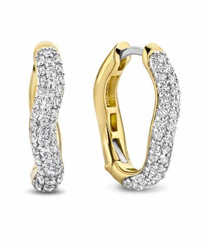 Ti Sento - Milano gold-plated silver earrings with zirconia 7882ZY