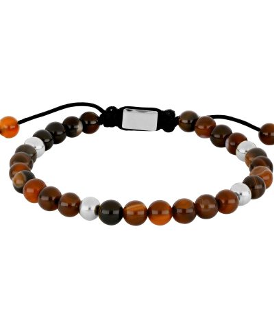 SON armbånd dream agate og stål 19-25cm