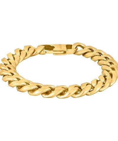 SON armbånd steel IP gold børstet 21cm