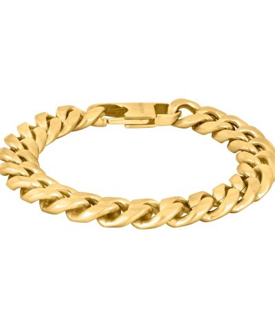 SON armbånd steel IP gold børstet 23cm