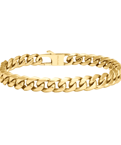 SON armbånd stål blank 21cm IPGold