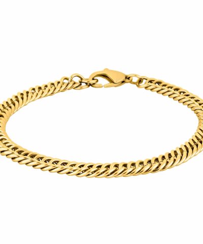 SON armbånd stål blank 21cm IPGold