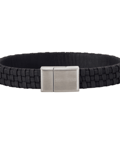SON armbånd sort kalveskinn 19cm 12mm