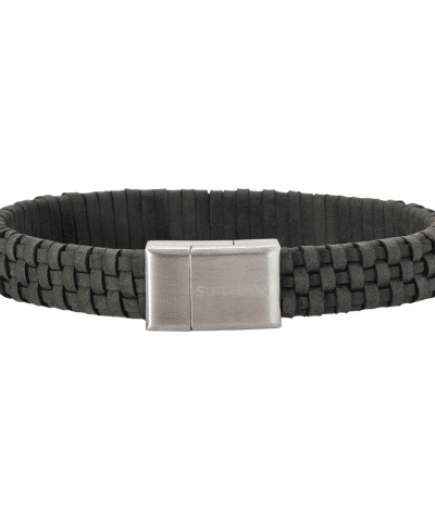 SON armbånd grå kalveskinn 23cm 12mm