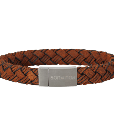 SON armbånd brun kalveskinn 19cm 10mm