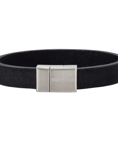 SON armbånd sort kalveskinn 21cm 12mm
