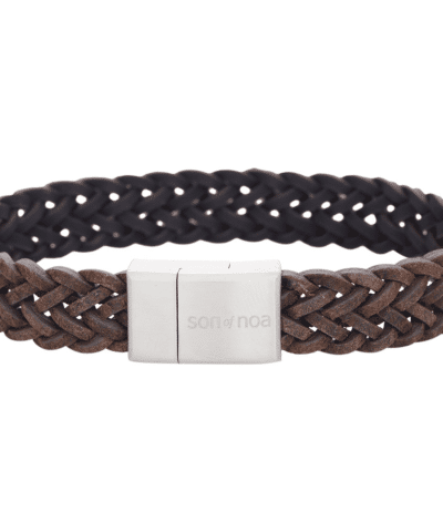 SON armbånd mørkebrun kalveskinn 21cm