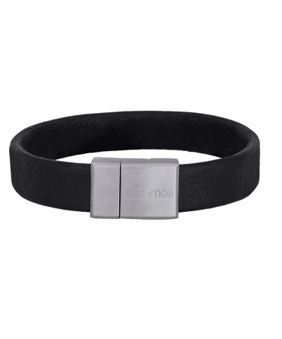 SON armbånd sort kalveskinn 21cm 12mm