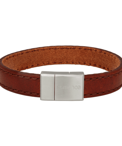 SON armbånd brun kalveskinn 19cm 12mm