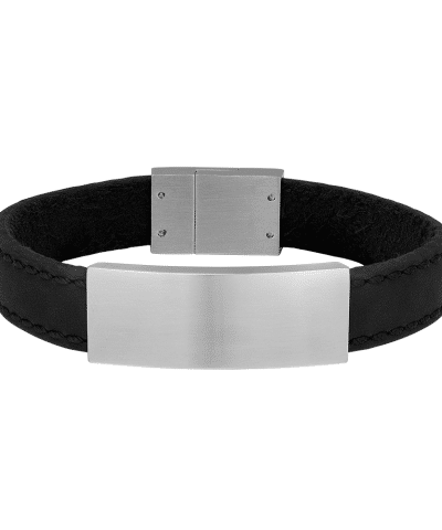 SON armbånd sort kalveskinn 19cm 12mm