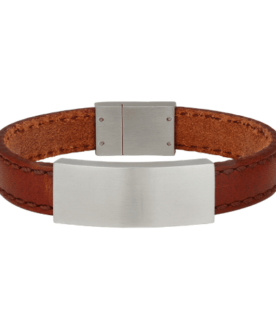 SON armbånd brun kalveskinn 19cm 12mm