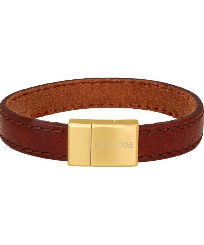 SON armbånd brun kalveskinn 23cm 12mm
