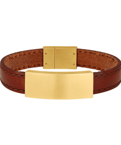 SON armbånd brun kalveskinn 19cm 12mm