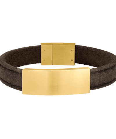 SON armbånd mørkebrun kalveskinn 19cm 12mm