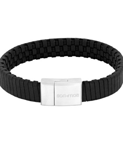 SON armbånd sort kalveskinn 23cm 12mm