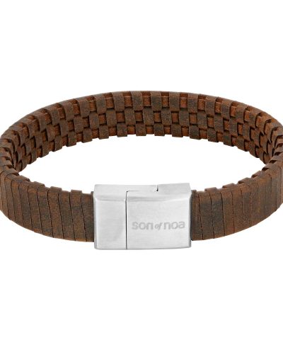 SON armbånd brun kalveskinn 21cm 12mm