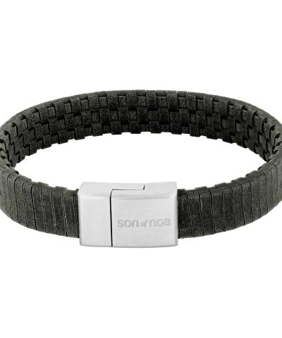 SON armbånd grå kalveskinn 21cm 12mm