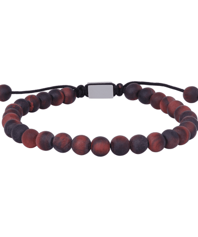 SON armbånd matt red tiger eye 19cm - 25cm