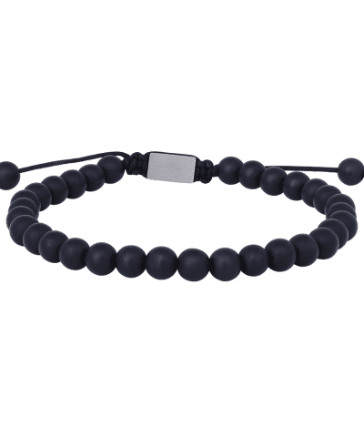 SON armbånd matt black onyx 19cm - 25cm