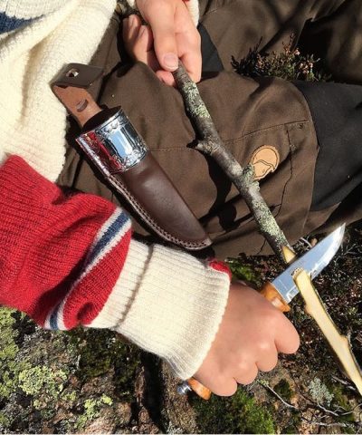 Alternative view of EIK Barn - Eventyrkniven slirekniv med sølvdekor