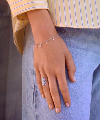 Alternative view of Lula White Armbånd