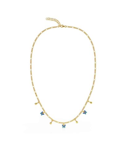 Alternative view of Figarokjede med blå sommerfugler og dråper