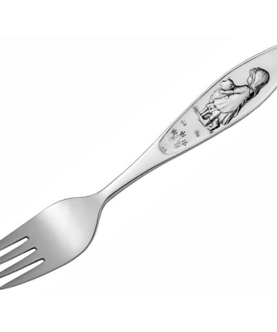 EIK Barn - Bæ bæ lille lam Barnegaffel i sølv, til pike