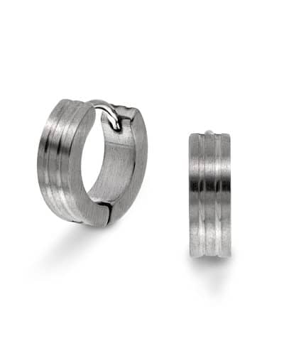 Øreringer i stål, par