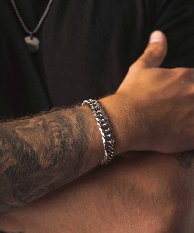 Alternative view of Chain armbånd i stål