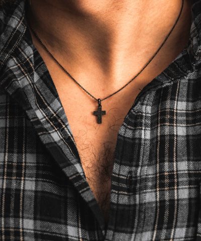 Alternative view of Jack smykke i sølv med sort nanoglass