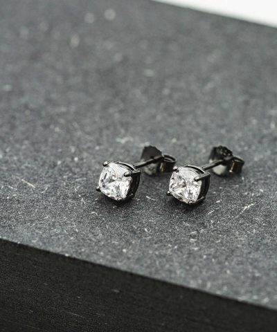 Alternative view of Rex øredobber i sølv med blank zirkonia