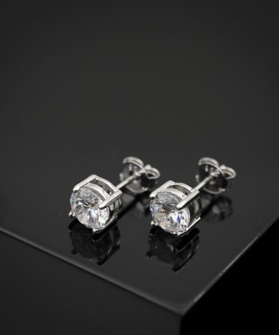 Alternative view of Dylan øredobber i sølv, blank sten