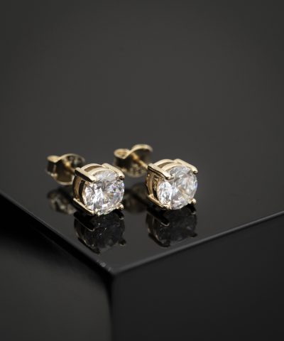 Alternative view of Dylan øredobber i sølv, blank sten