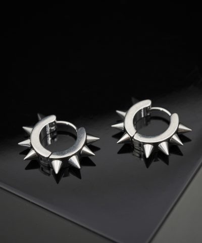 Alternative view of Lion øreringer i stål